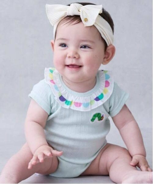 petit main / プティマイン ロンパース | 【はらぺこあおむし】フリル衿ロンパース | 詳細1