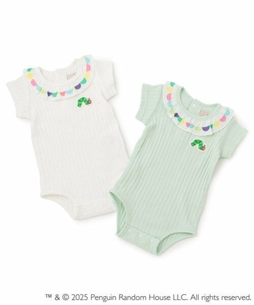 petit main / プティマイン ロンパース | 【はらぺこあおむし】フリル衿ロンパース | 詳細10