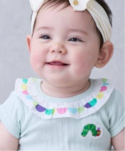 petit main / プティマイン ロンパース | 【はらぺこあおむし】フリル衿ロンパース | 詳細2