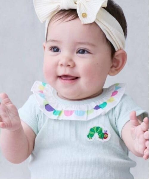 petit main / プティマイン ロンパース | 【はらぺこあおむし】フリル衿ロンパース | 詳細3