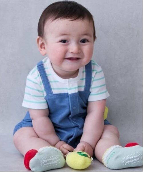 petit main / プティマイン ロンパース | 【はらぺこあおむし】サロペ風カバーオール | 詳細1