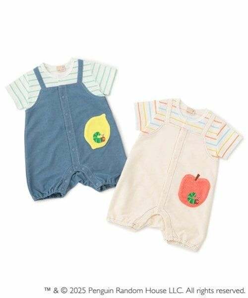 petit main / プティマイン ロンパース | 【はらぺこあおむし】サロペ風カバーオール | 詳細10