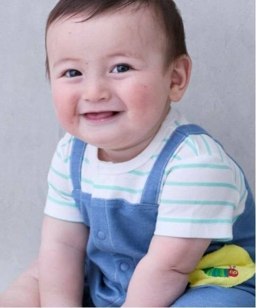 petit main / プティマイン ロンパース | 【はらぺこあおむし】サロペ風カバーオール | 詳細2