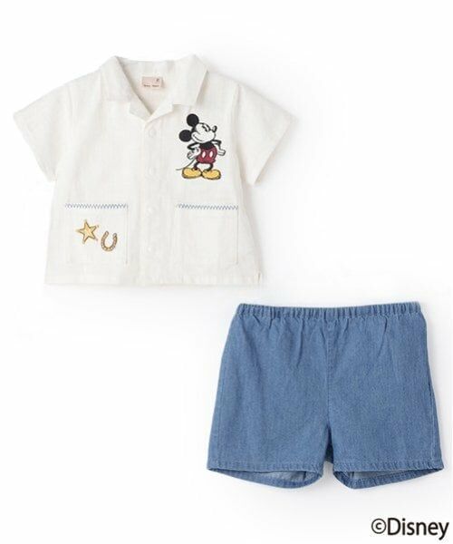 petit main / プティマイン ベビー・キッズウエア | 【Disney】開衿シャツセットアップ | 詳細4