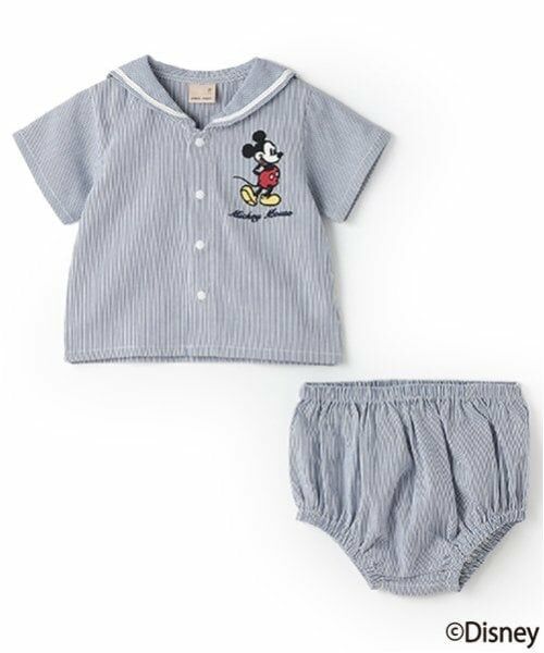 petit main / プティマイン ベビー・キッズウエア | 【Disney】セーラーセットアップ（ライト ブルー）