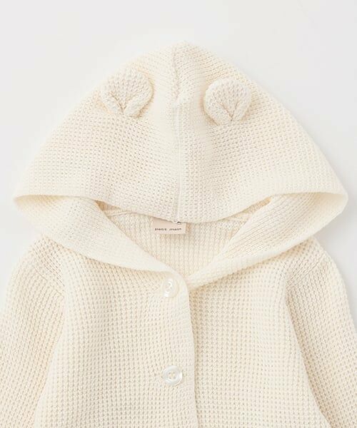 petit main / プティマイン ベビー・キッズウエア | 耳つきカーディガン | 詳細5