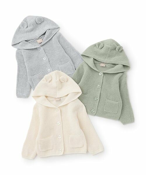 petit main / プティマイン ベビー・キッズウエア | 耳つきカーディガン | 詳細8