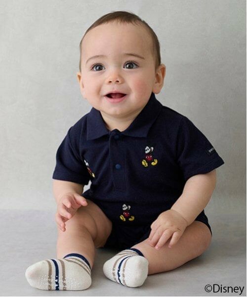 petit main / プティマイン ロンパース | 【Disney】刺しゅうポロカバーオール | 詳細1