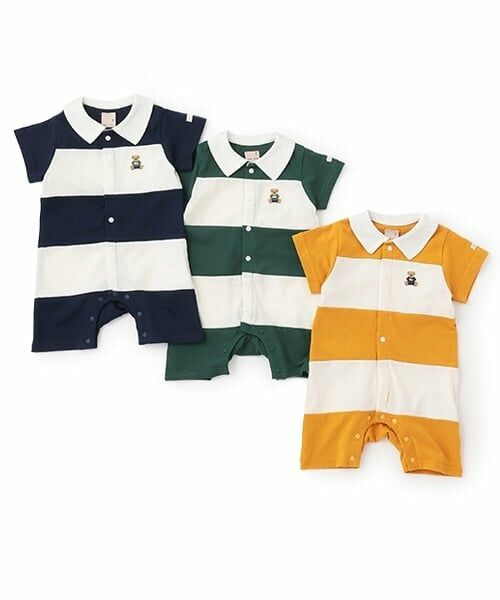 petit main / プティマイン ロンパース | 切替ラガーカバーオール | 詳細9