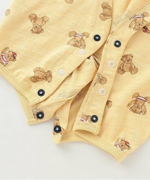 petit main / プティマイン ロンパース | クマ総柄2WAYオール | 詳細7