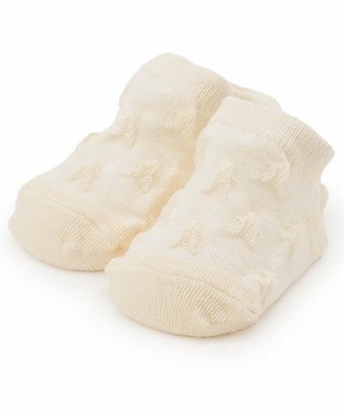 petit main / プティマイン ベビー・キッズウエア | 星柄カップソックス（アイボリー）