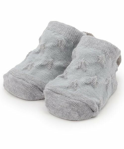 petit main / プティマイン ベビー・キッズウエア | 星柄カップソックス（トップ グレー）