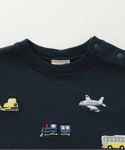 petit main / プティマイン ロンパース | 【リンク】働く車刺しゅうカバーオール | 詳細2