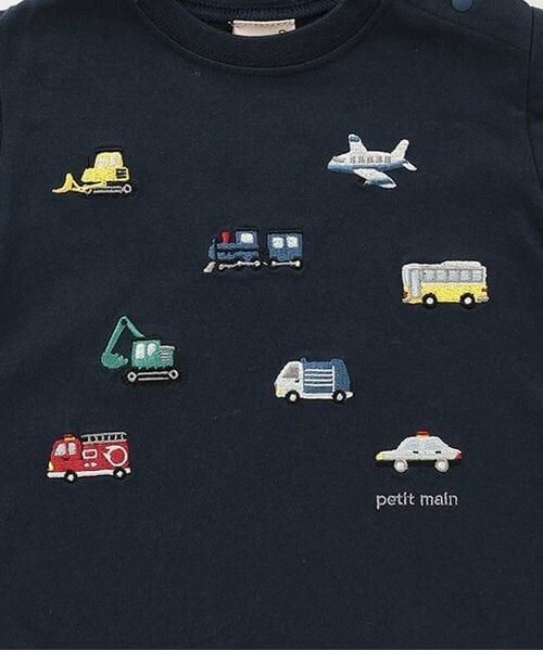 petit main / プティマイン ロンパース | 【リンク】働く車刺しゅうカバーオール | 詳細5