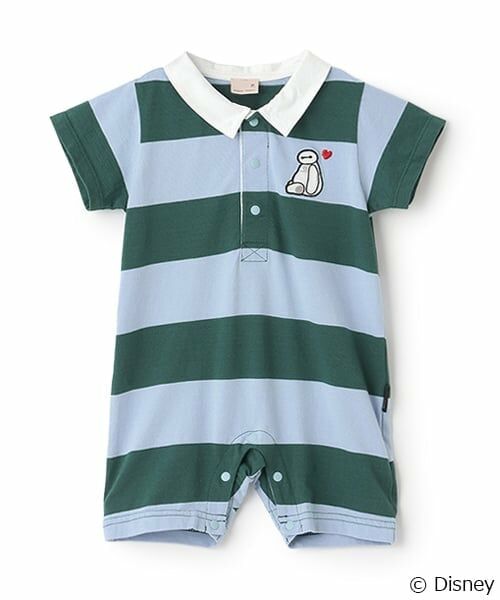 petit main / プティマイン ロンパース | 【Disney】ラガーカバーオール（グリーン）