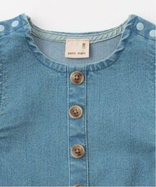 petit main / プティマイン ロンパース | デニムショートオール | 詳細3