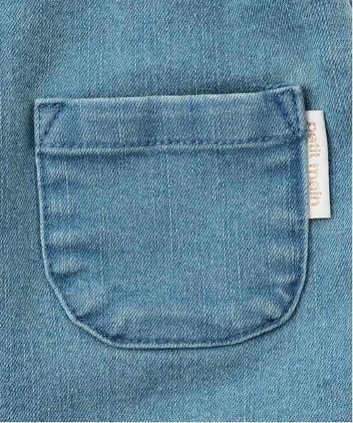 petit main / プティマイン ロンパース | デニムショートオール | 詳細5