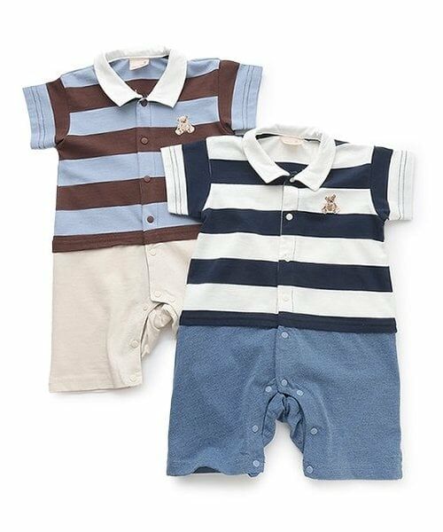 petit main / プティマイン ロンパース | 【リンク】半袖ラガーカバーオール | 詳細8