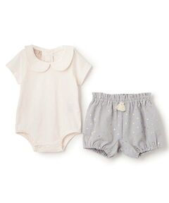 petit main / プティマイン ベビー・キッズウエア | 衿つきロンパース＋パンツセット