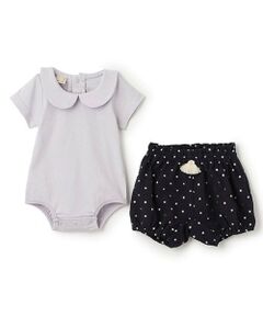 petit main / プティマイン ベビー・キッズウエア | 衿つきロンパース＋パンツセット