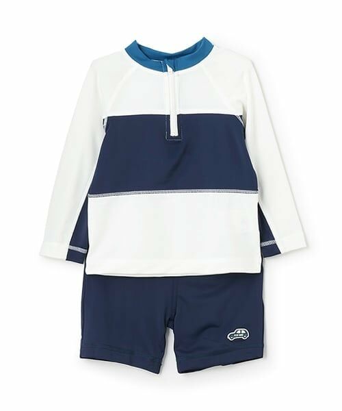 petit main / プティマイン 水着・スイムグッズ | 【SWIM】BOYSバイカラーセットアップ水着（紺）