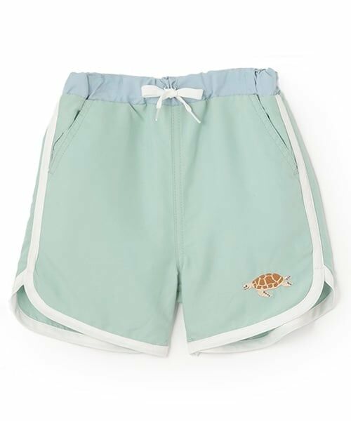 petit main / プティマイン 水着・スイムグッズ | 【SWIM】ワンポイント刺しゅうスイムパンツ（エメラルド グリーン）