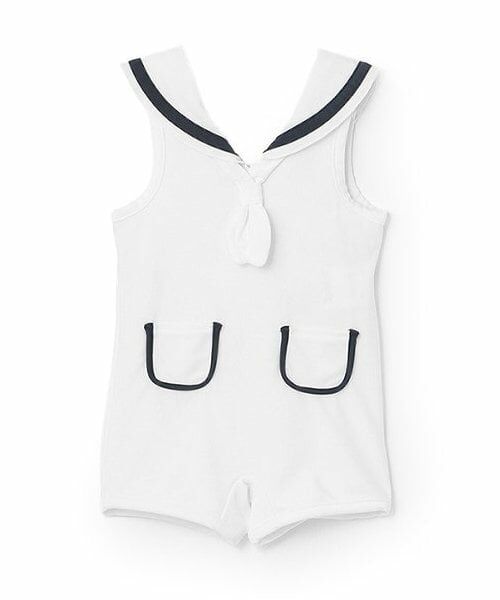 petit main / プティマイン 水着・スイムグッズ | 【SWIM】boysセーラー衿水着（アイボリー）