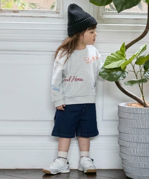 petit main / プティマイン ショート・ハーフ・半端丈パンツ | 【Lee】ペインターハーフパンツ（サックス）