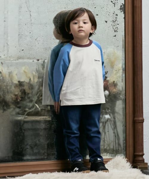 petit main / プティマイン その他パンツ | 【Lee】カットデニムパンツ（ブルー）