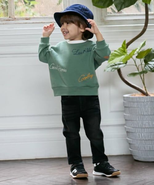 petit main / プティマイン その他パンツ | 【Lee】ストレートパンツ(ディープ グレー)