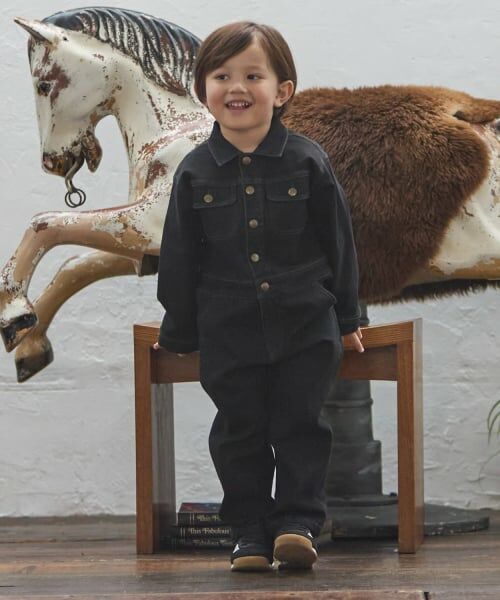 petit main / プティマイン サロペット・オールインワン | 【Lee】オールインワン（チャコール）