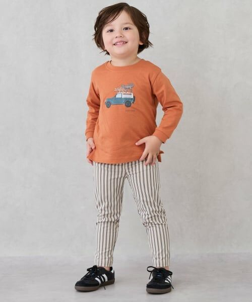 petit main / プティマイン その他パンツ | 【プティプラ】BOYS10分丈レギンス（ストライプ）