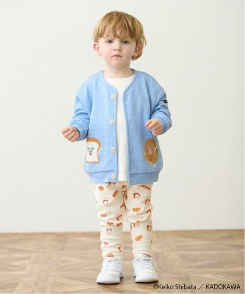 petit main / プティマイン その他パンツ | 【パンどろぼう】総柄レギンスパンツ（ECRU(キナリ)）