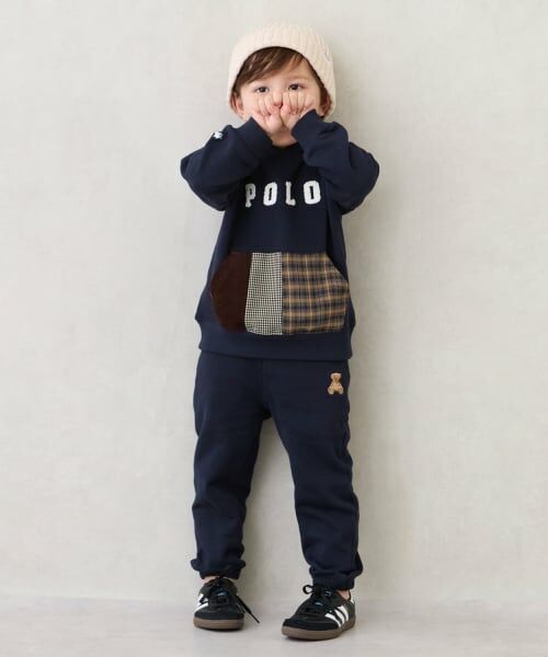 petit main / プティマイン その他パンツ | 【POLO BCS】スウェットパンツ（紺）