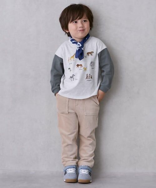 petit main / プティマイン その他パンツ | カットコールベイカーパンツ(ベージュ)