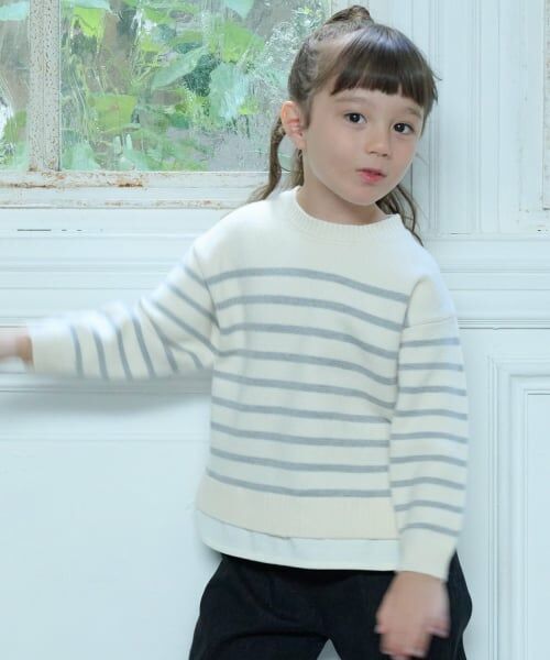 petit main / プティマイン ニット・セーター | 【ウォッシャブル】ボーダーニット | 詳細3