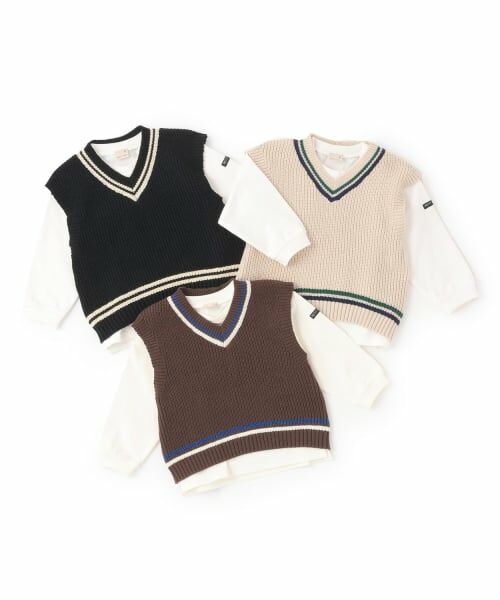 petit main / プティマイン ニット・セーター | 【ウォッシャブル】ニットベストセット | 詳細12