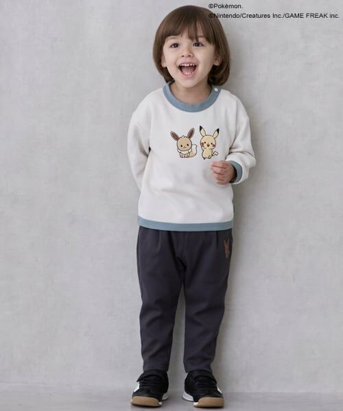 petit main / プティマイン Tシャツ | 【モンポケ】接結アップリケ長袖T | 詳細4