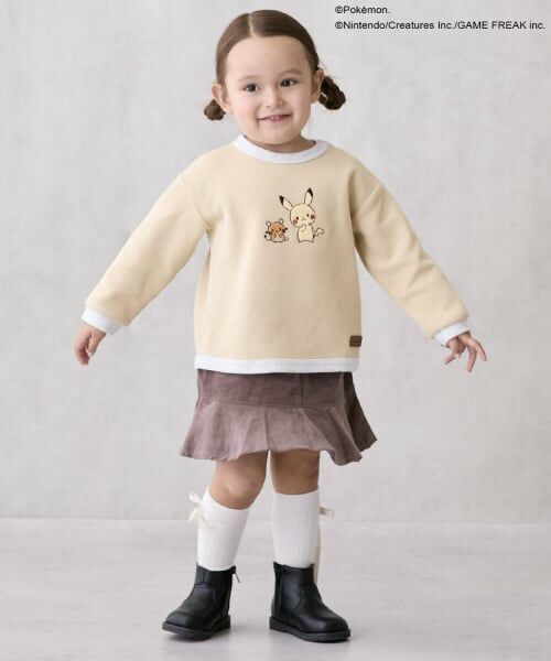 petit main / プティマイン Tシャツ | 【モンポケ】接結アップリケ長袖T | 詳細5