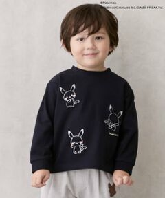 【モンポケ】刺しゅう長袖T