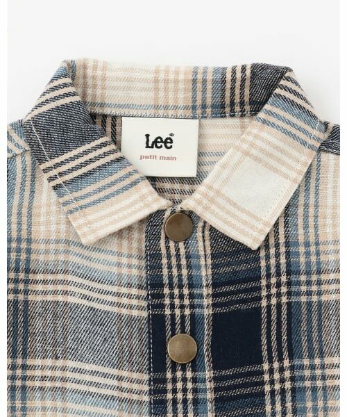 petit main / プティマイン シャツ・ブラウス | 【Lee】デニム・チェックシャツ | 詳細4