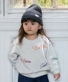 petit main / プティマイン スウェット | 【Lee】ロゴ刺繍トレーナー