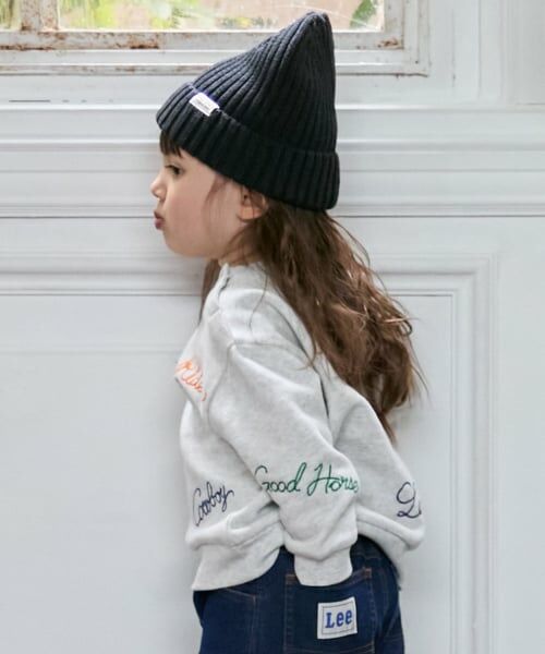 petit main / プティマイン スウェット | 【Lee】ロゴ刺繍トレーナー | 詳細1