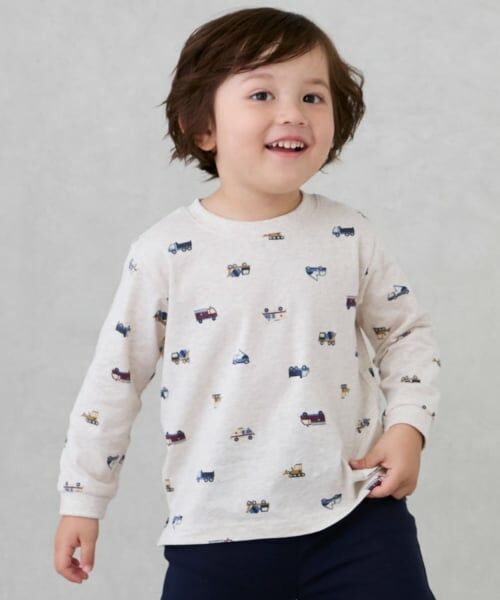 petit main / プティマイン Tシャツ | 【プティプラ】BOYS長袖Tシャツ（オートミール）