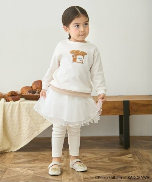 petit main / プティマイン Tシャツ | 【パンどろぼう】アップリケ長袖Tシャツ | 詳細1