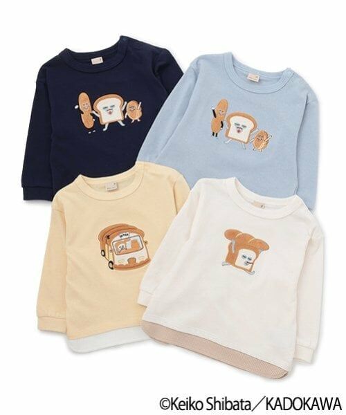 petit main / プティマイン Tシャツ | 【パンどろぼう】アップリケ長袖Tシャツ | 詳細17