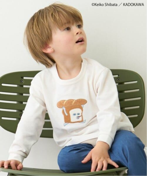 petit main / プティマイン Tシャツ | 【パンどろぼう】アップリケ長袖Tシャツ | 詳細3