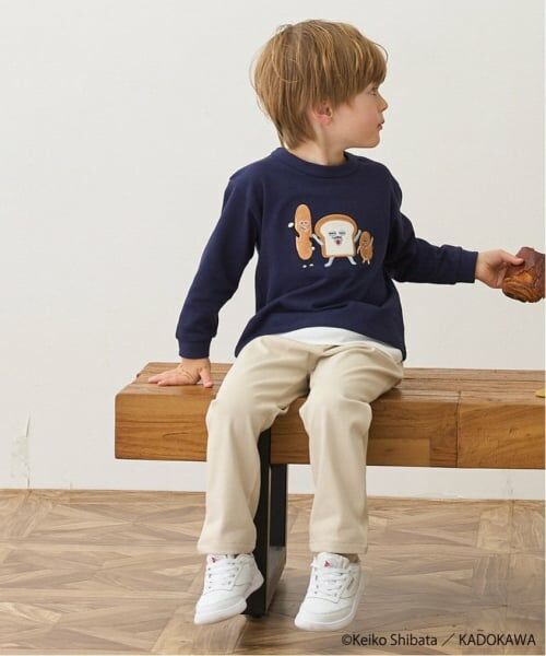 petit main / プティマイン Tシャツ | 【パンどろぼう】アップリケ長袖Tシャツ | 詳細5