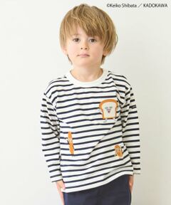 petit main / プティマイン Tシャツ | 【パンどろぼう】ボーダーモチーフ長袖Tシャツ