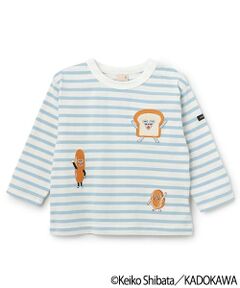 petit main / プティマイン Tシャツ | 【パンどろぼう】ボーダーモチーフ長袖Tシャツ